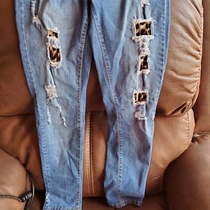 Leopard Print Skinny Jeans